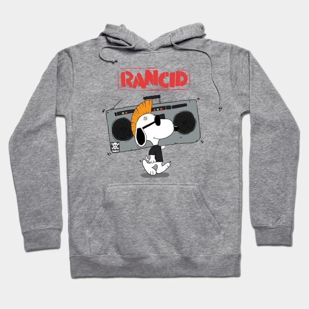 Rancid band merch - radio funny cartoon design Hoodie by ROCKHOPPER